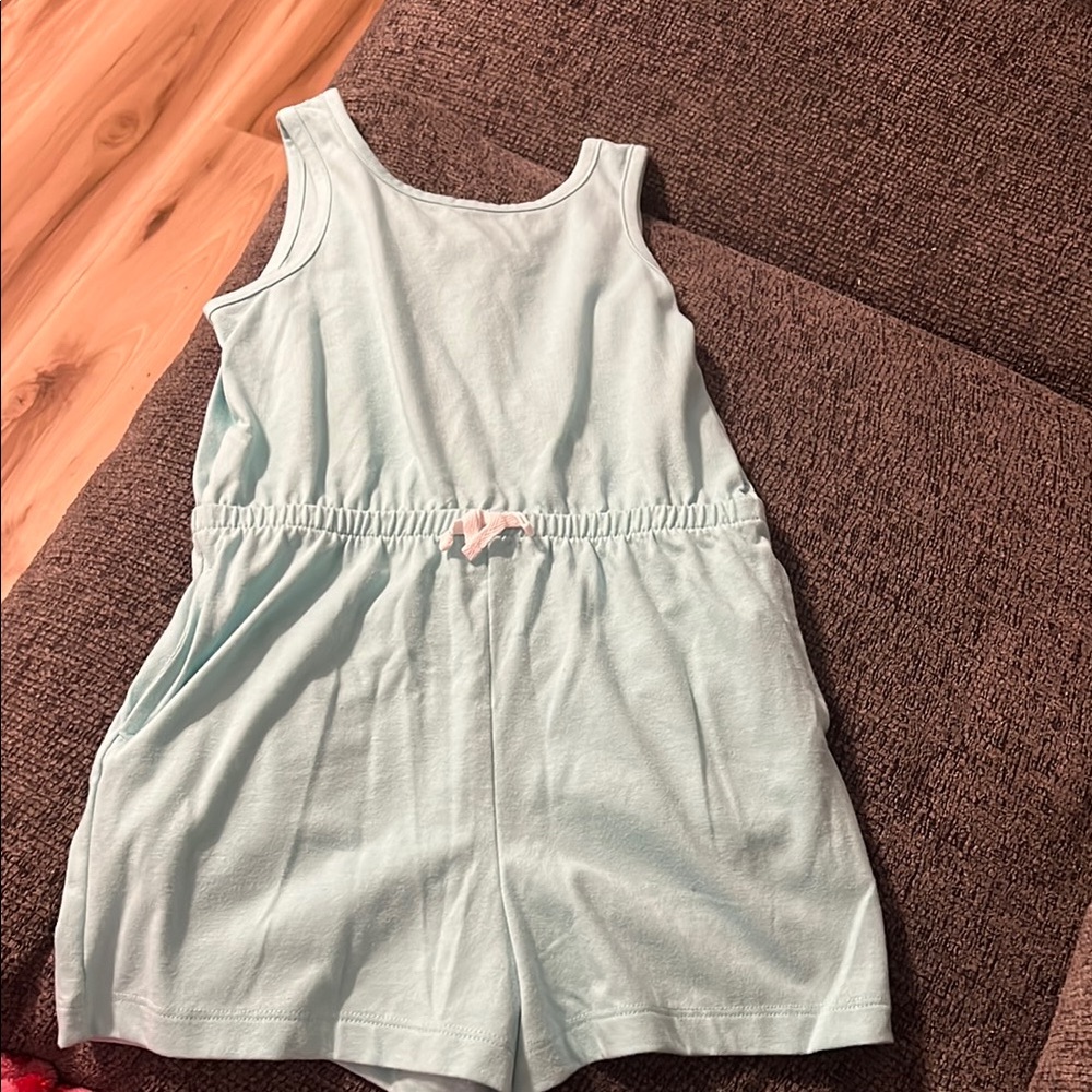 Kids Light Blue Sleeveless Romper